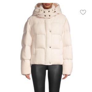 Nicole Benisti Bowery Jacquard puffer jacket, Ivory, XS  New with tags